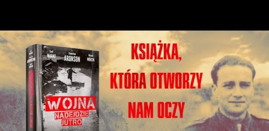 Wojna nadejdzie jutro. Okładka książki i Stanisław Aronson podczas służby w II Korpusie