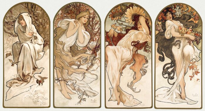 Alfons Mucha Cztery pory roku