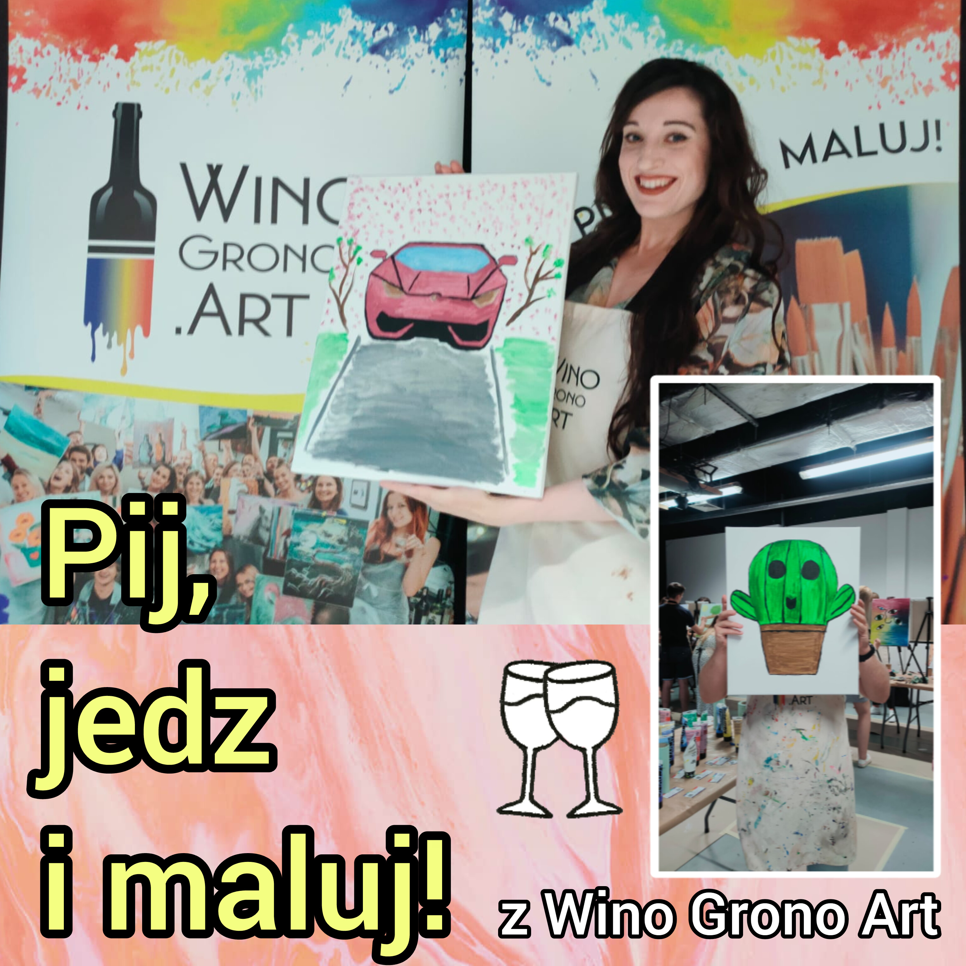 Pij, jedz i maluj, czyli chodź na WINO GRONO ART!