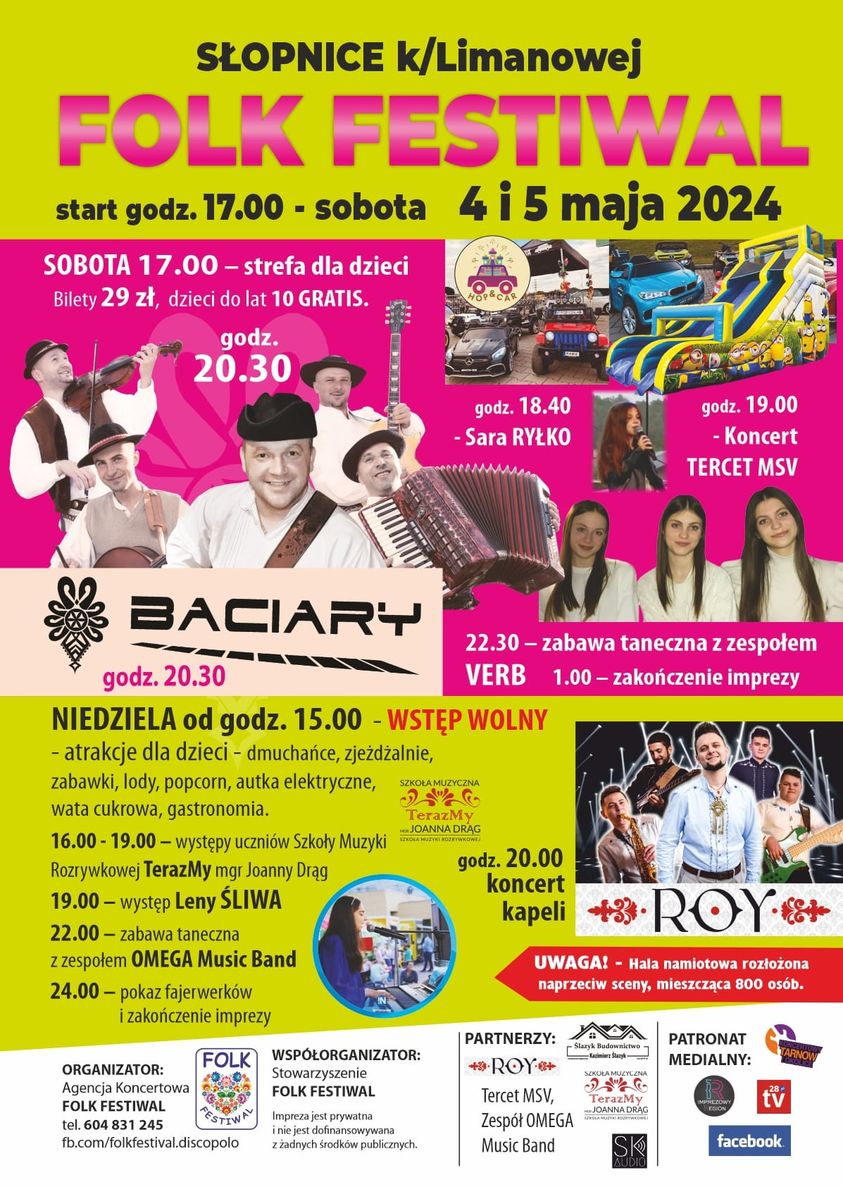 Folk Festiwal 2024 w Słopnicach