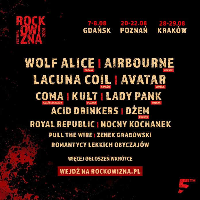 Rockowizna Festiwal 2026 - ogłoszenie 28 stycznia