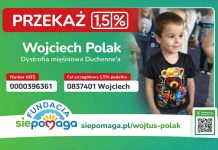 Wesprzyj Wojtusia Polaka – przekaz 1,5% podatku