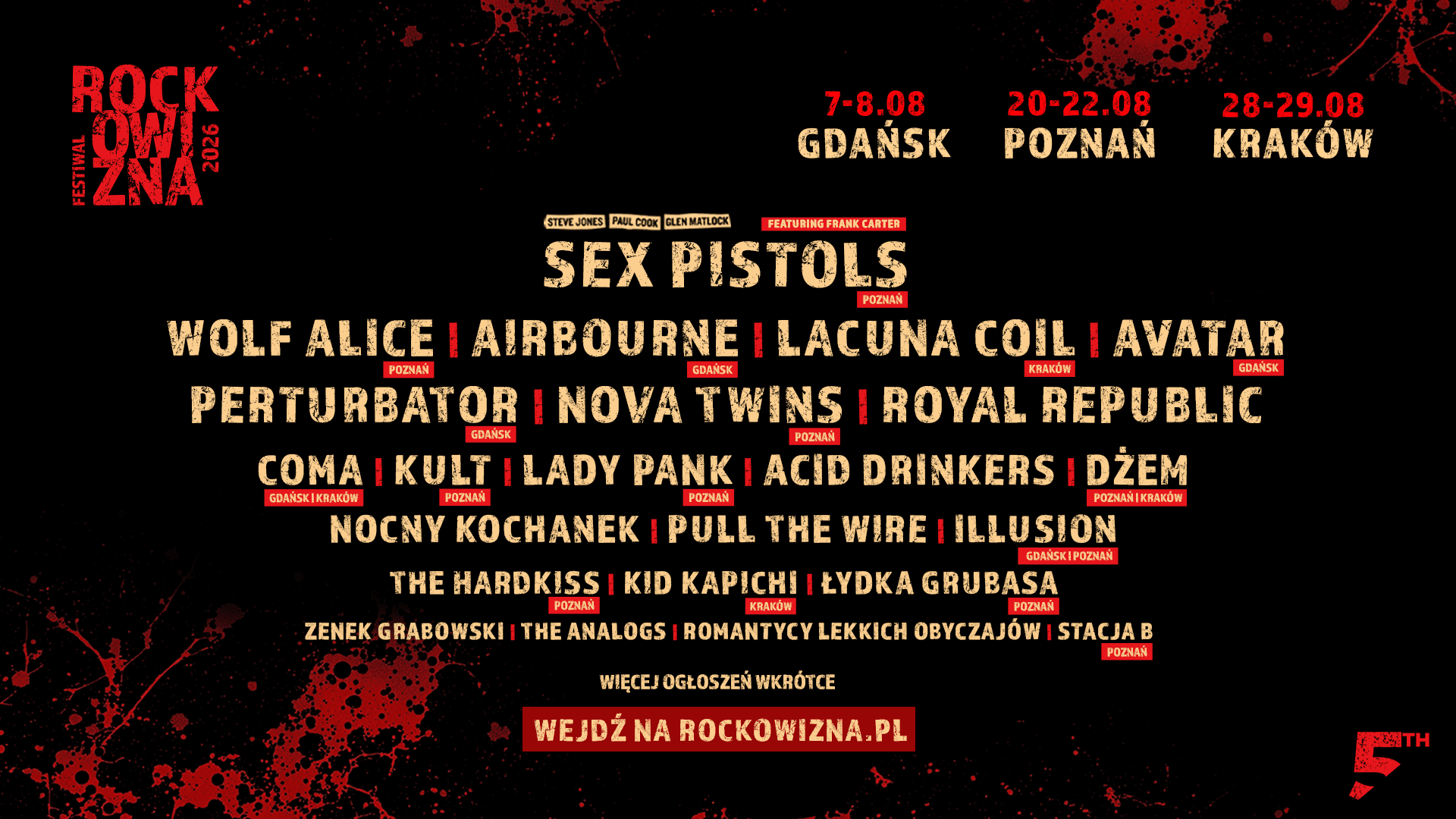 ROCKOWIZNA 2026: nowe ogłoszenia!