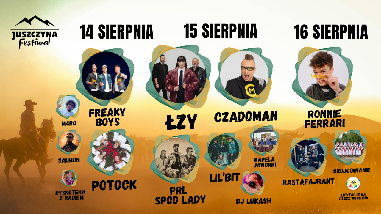 Przed nami Juszczyna Festiwal 2026 – trzy dni koncertów i dobrej energii