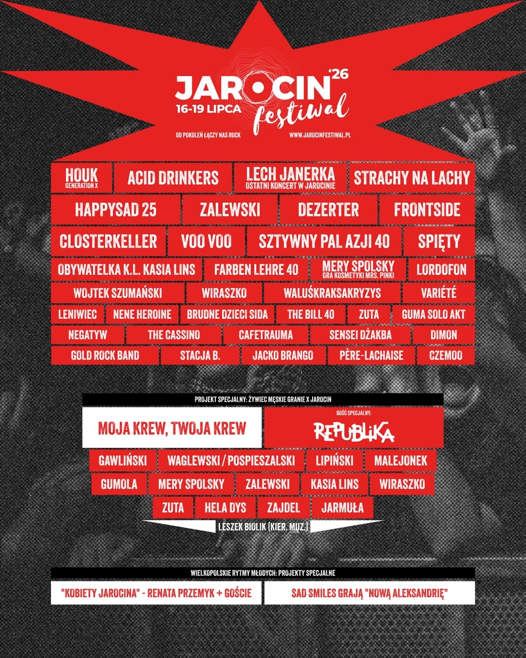 Jarocin Festiwal 2026 domyka program. Krzysztof Zalewski i nowe ogłoszenia