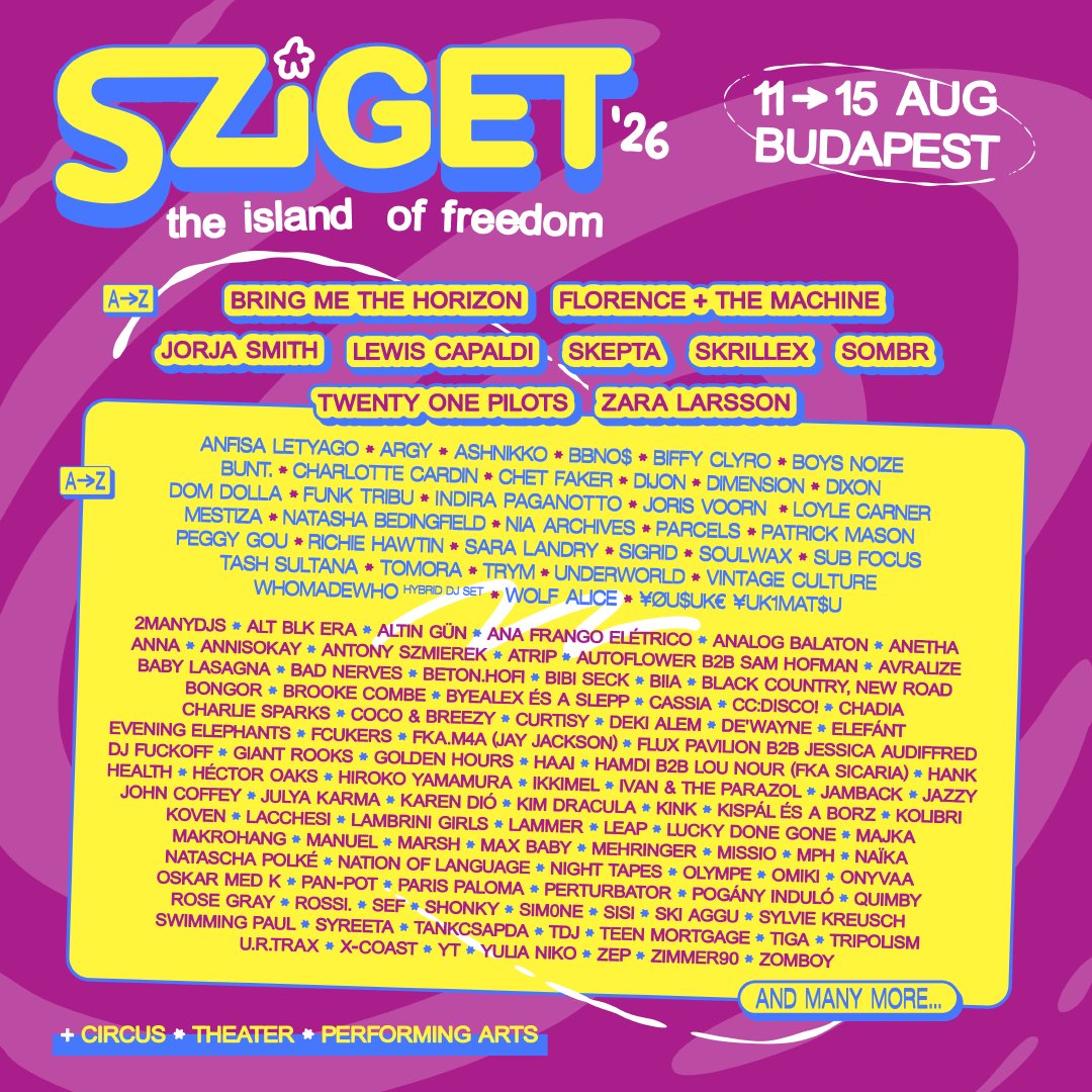 Sziget 2026: Kiedy wystąpią Twenty One Pilots i gdzie zagra Florence and the Machine? 