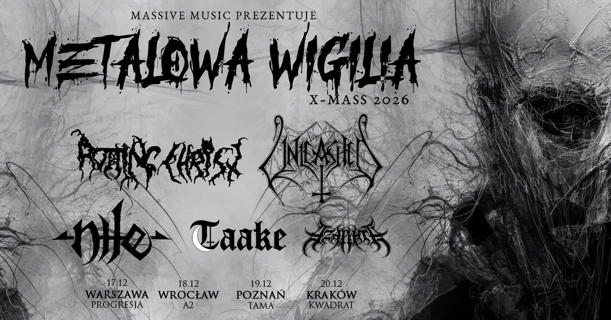 Metalowa Wigilia z m.in Rotting Christ i Unleashed zagości w 4 miastach!