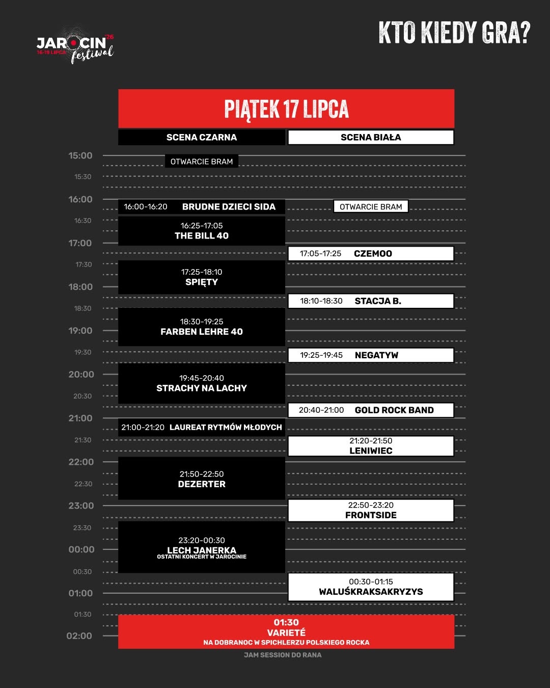 17 lipca piątek Jarocin Festiwal