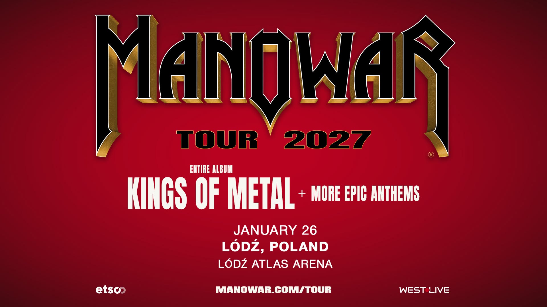 Manowar zagra dwa najważniejsze albumy w Polsce w styczniu!
