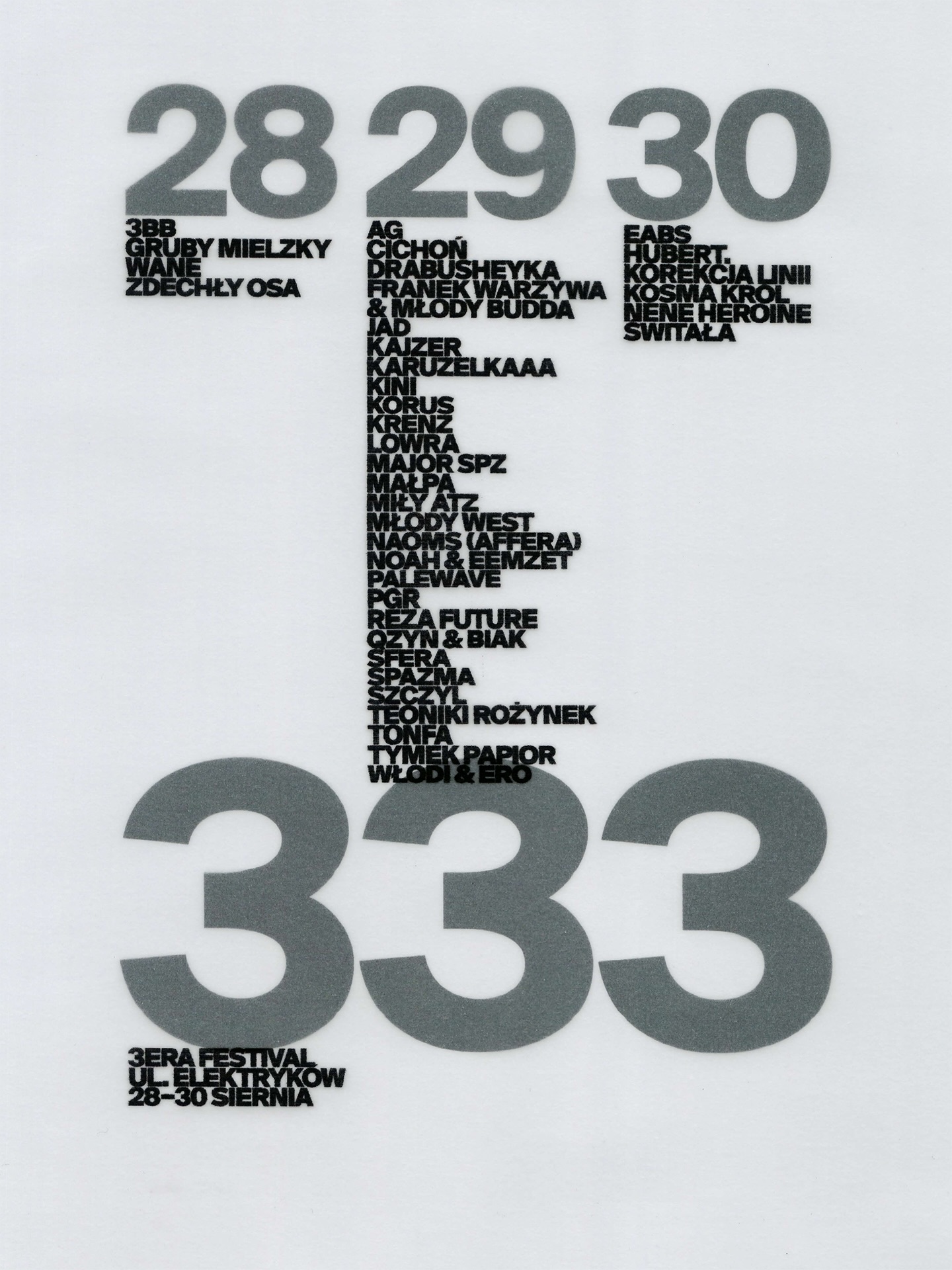 3ERA Festival 2026 na ulicy Elektryków. Line-up, harmonogram i bilety na 5. edycję