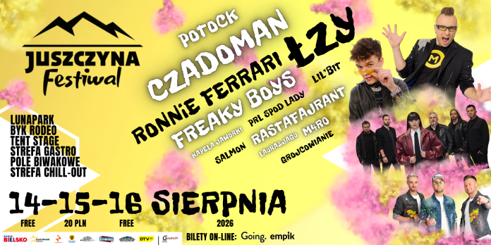 BANER JUSZCZYNA FESTIWAL 2026 2X1m (1) Juszczyna Festiwal 2026