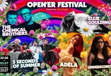 The Chemical Brothers headlinerami Open’er Festival 2027! Pięć nowych gwiazd w line-upie The Chemical Brothers, Ellie Goulding, 5 Seconds of Summer, Adéla i underscores – nowi artyści Open’er Festival 2027