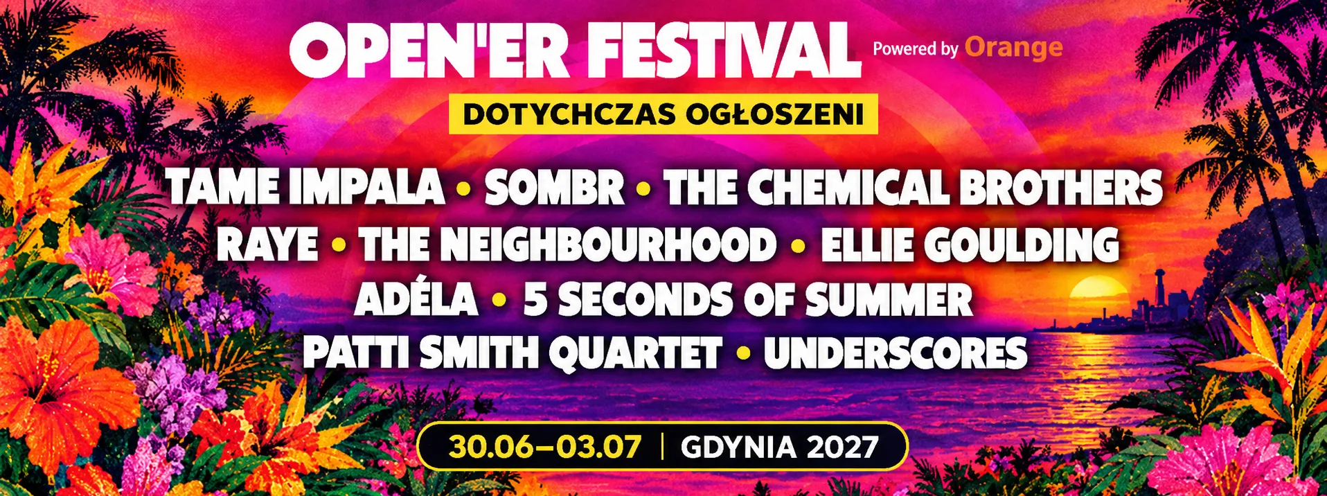 Artyści występujący na Open'er Festival 2027